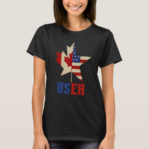Us Eh Leaf Canadese Amerikaanse Vlag Patriottisch T-shirt