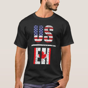 US EH US&EH VS Vlag en Canadese Vlag Canada T-shirt