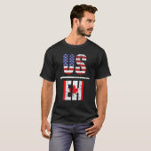 US EH US&EH VS Vlag en Canadese Vlag Canada T-shirt (Voorkant volledig)