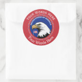 US ELGF-VLAG CUSTOM ROUND STICKER (Tas)