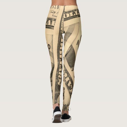 US- en Euro Dollars-Leggings Leggings (Achterkant)