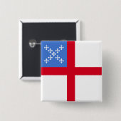 Us Episcopale Kerk, religieus Vierkante Button 5,1 Cm (Voorkant /achterkant)