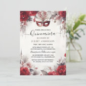 US Fancy Prom Mask Fun Masquerade Ball Quinceanera Kaart (Staand voorkant)