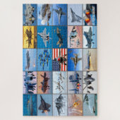 US FIGHTER VLIEGTUIG "MONTAGE" LEGPUZZEL (Verticaal)