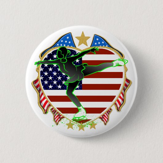 US Figuur Skating BUTTON (Voorkant)