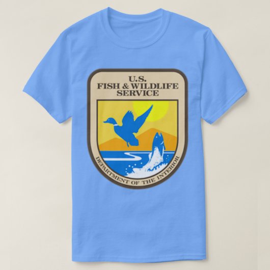 US Fish amp Wildlife Service Wild Game Vist Hun T-shirt (Design voorkant)