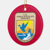 US Fish and Wildlife Service kerstversiering Keramisch Ornament (Links)