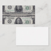 US Five Hundred Star Note Visitekaartje (Voorkant / Achterkant)