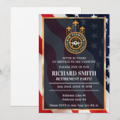 US FLAG / Air Force Pensioen Uitnodigingen (Voorkant / Achterkant)