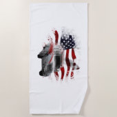 US Flag Ambulance Towel EMT Paramedic Strandlaken (Voorkant)