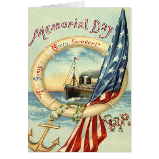 US Flag Anchor Flowers Life Preserver (Voorkant)