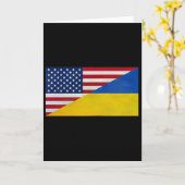 Us Flag And Ukrainian Flag - Partnership And Allia Kaart (Gele Bloem)