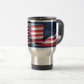 US Flag Art 1 Travel Mug Reisbeker (Voorkant rechts)