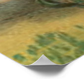 US Flag Bald Eagle begraafplaats Tombstone Wreate Poster (Hoek)