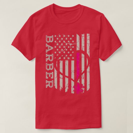 US Flag Barber Blanket T-shirt (Design voorkant)