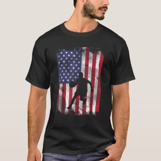 US Flag Basketbal Patriottische Baller Mannen Wo T-shirt