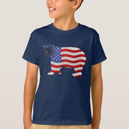 US FLAG & BEER USA-stijl Kinder Shirt (Voorkant)