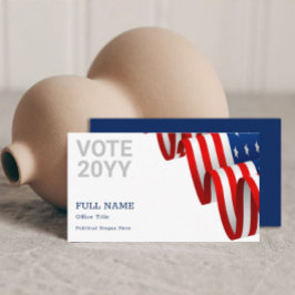 US Flag bewerkbaar politieke campagne Visitekaartj Visitekaartje