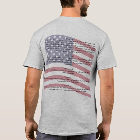 US Flag Bill of Rights T-shirt (Achterkant)