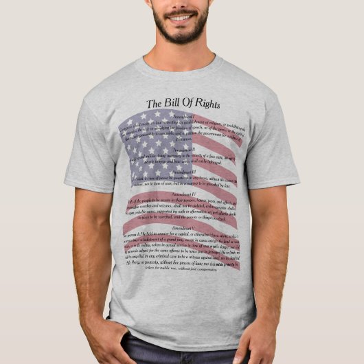 US Flag Bill of Rights T-shirt (Voorkant)