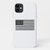 US Flag Black en White  Retro Case-Mate iPhone Case (Achterkant)