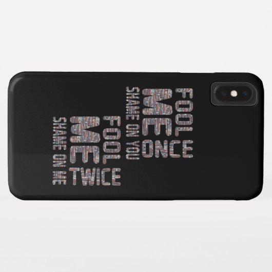 US Flag Black en White  Retro Case-Mate iPhone Case (Achterkant (horizontaal))