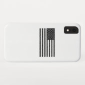 US Flag Black en White  Retro Case-Mate iPhone Case (Achterkant (horizontaal))