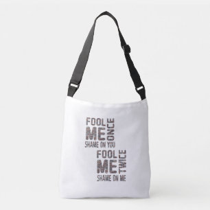 US Flag Black en White  Retro Crossbody Tas