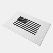 US Flag Black en White Retro Deurmat (Schuin)