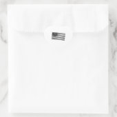 US Flag Black en White  Retro Hart Sticker (Tas)