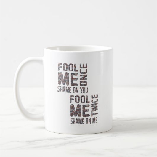 US Flag Black en White  Retro Koffiemok (Links)