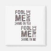 US Flag Black en White  Retro Magneet (Voorkant)