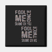 US Flag Black en White  Retro Magneet (Voorkant)