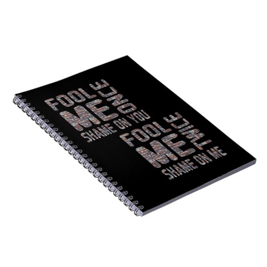 US Flag Black en White  Retro Notitieboek (Rechterzijde)