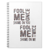 US Flag Black en White Retro Notitieboek (Voorkant)