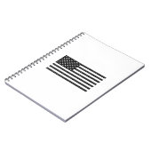US Flag Black en White  Retro Notitieboek (Linkerzijde)