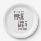 US Flag Black en White Retro Papieren Bordje (Voorkant)