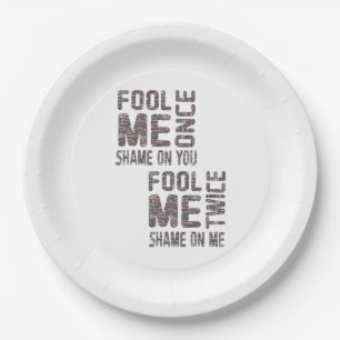 US Flag Black en White  Retro Papieren Bordje