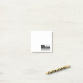 US Flag Black en White Retro Post-it® Notes (Op bureau)