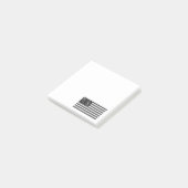 US Flag Black en White Retro Post-it® Notes (Schuin)