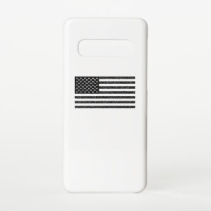 US Flag Black en White Retro Samsung Galaxy S10 Hoesje