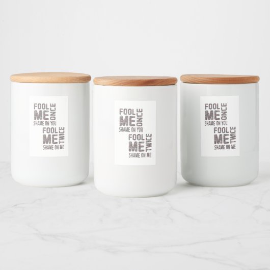 US Flag Black en White  Retro Voedselcontainer Etiket (Flessen)