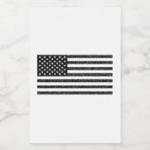 US Flag Black en White Retro Voedselcontainer Etiket (Enkel label)