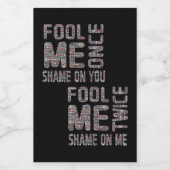 US Flag Black en White  Retro Voedselcontainer Etiket (Enkel label)