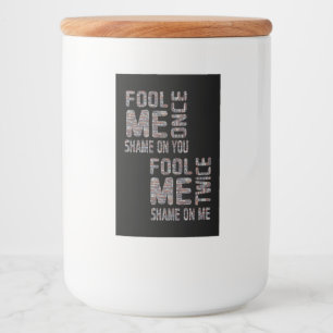 US Flag Black en White  Retro Voedselcontainer Etiket