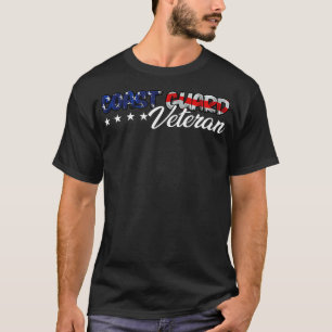 US Flag Bold USCG Coast Guard Veteran T-shirt