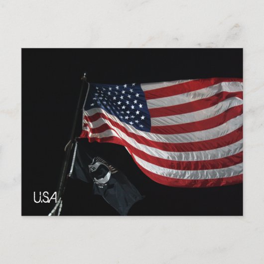 US Flag Briefkaart (met schrijven) (Voorkant)
