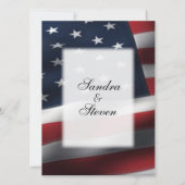 US Flag Bruiloft & Ontvangst Uitnodigingen 5,5" x (Achterkant)