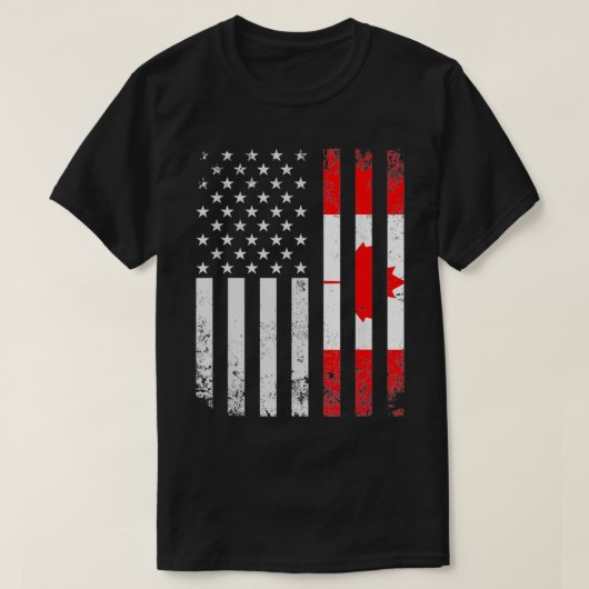 US Flag Canadian Pride Maple Leaf Canada T-shirt (Design voorkant)