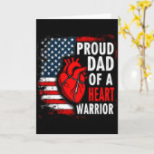 Us Flag Chd Awareness Proud Dad Of A Heart Warrior Kaart (Gele Bloem)